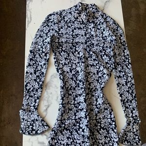 Michael Kors Floral Print Bell Sleeve Dress